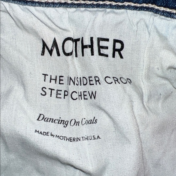 MOTHER The Insider Crop Step Fray Straight Leg Jeans Size 25 Mid Rise - Picture 9 of 11